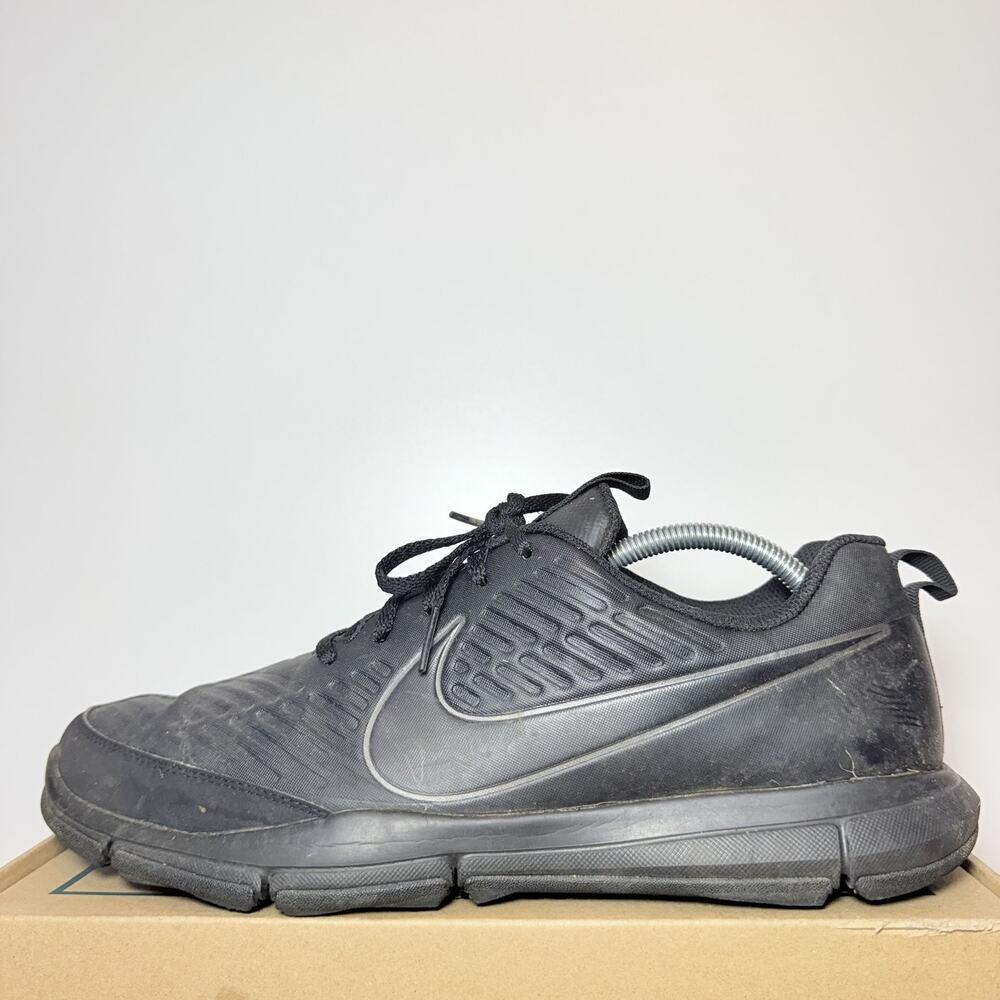 Nike Explorer 2 Golf Shoes Mens Size 11 Triple Black Golfing Athletic Sneakers